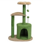 Indoor Cat Tree Tower With Cat Scratching Post Condo Toy Ball Colorful House