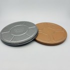 Lot Of 2 Metal 8mm Movie Film Reel Cases 7    Compco   Goldberg Industrial Decor