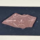 Signed Larry Beck Native American Petroglyph Wall Art Rock