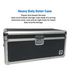 Vinyl Record Album Storage Box Case Aluminum Lp Crate Holds 150 Records Classic