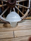 Vtg Holophane Industrial Bank Ceiling Lamp 3 Piece Glass Shade Assembly 7344