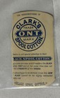 Antique Advertisng Trading Card Girl Hanging Clothes Clark s Black Spool Cotton