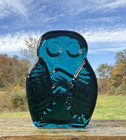Blenko Glass Cryptid Critter 2523c - Mothman - Cerulean