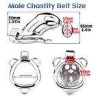 Cobra Metal Lock Cage Restraint Stainless Steel Male Chastity Cage With 2 Keys