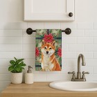 Red Shiba Inu Christmas Poinsettas Kitchen Towel Wdk8815ktwl