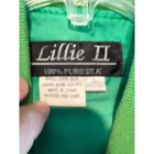 Lillie Ii Silk Bomber Jacket Golf Print Full Zip Vintage Style Green L