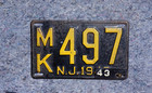 1942 1943 New Jersey License Plate