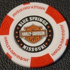 Outlaw Hd   Missouri  white red Full Color  Harley Davidson Poker Chip