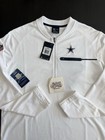 85 Nfl Dallas Cowboys Nike Dri-fit Coach On Field White 1 2 Zip Golf Men L