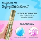 Gender Reveal Powder Cannon Poppers 4pk  Blue For Gender Reveal Party