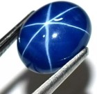Natural 9 Ct Oval Cabochon 6 Rays Linde Blue Star Sapphire Loose Gemstone