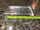 Vintage Clear Acrylic Lucite Beveled Edge Cube Display Base Block 6    X 4    X 1   