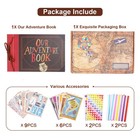 80-pages Scrapbook Photo Album Kraft Paper Memory Book For Anniversary Wedding