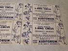 4 Lot Vintage Original 1945 Hamid Morton 3 Ring Circus Providence Ri 15   Tickets