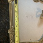 Vintage Art Nouveau Mid Century Brass Vanity Frame Mirror 3 D Girl 9x7 Lot  Of 2