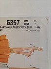 Mccall s 6357 Dress Slim Full Skirt Sewing Pattern Ladies 16 Uc Vtg 60 s Short
