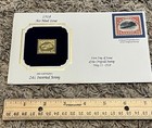 22k Gold U s  24c 1918 Inverted Jenny Airmail Stamp  1st Day Issue Replica