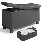 Tufted Storage Ottoman Bench W  Removable Bins Comfortable Footrest Organizer Us