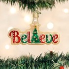 Old World Christmas Blown Glass Ornament For Christmas Tree  Believe