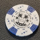 Orlando Hd   Florida  white Akqj  Harley Davidson Poker Chip