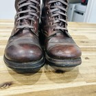 Vtg M1948 Russet Brown Combat Boots Us Army Korean War Cap Toe Jump Wwii 7 5 Ee