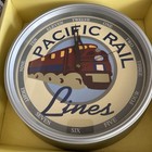 Pacific Rail Lines Railroad Train Wall Clock Locomotive 10    Nib