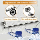 11 Pcs Silver Stainless Steel Bathroom Hardware Set Towel Racks Towel Bar Hooks