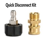 2pc Pressure Washer Adapter Set Quick Connect Kit Metric M22 14mm Female To 1 4 