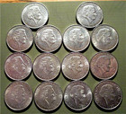 Suriname-1962- Lot Of14 Pcs    720 Silver Gulden-juliana-better Grade- Km 15 Iom