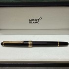 Mb Meisterst  ck Fountain Pen Black Gold Trim With Gift Box