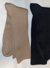 Lot Of 3 Vintage Perry Ellis Textured Dress Socks - Ribbed Blk    Beige  Argyle