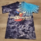 Walt Disney World 2017 Fantasia Sorcerer Mickey T-shirt Blue Tie Dye Size Small 
