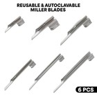 Intubation Kit Fiber Optic Macintosh   Miller Blades 3 Handles Laryngoscope Set