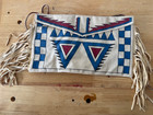 Native American Sioux Stiffened Canvas Leather Painted Parfleche Bag Style 13 
