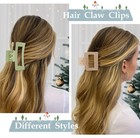 10 Pack Square Claw Clips For Women  Large 1 Count  pack Of 10   Light Color