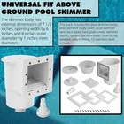  complete Set  Universal Fit Above Ground Pool Skimmer  white  - Pool Skimmer