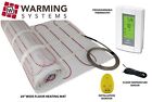 Electric Tile Radiant Warm Floor Heat Heated Kit  Mat With Prog Thermostat 120 V