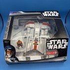 Star Wars The Saga Coll  Hasbro Rogue Two Snowspeeder W Zev Senesca Figure New