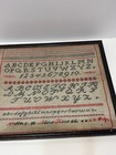 Antique Large 1886 Child   s Learning Stitch Sampler 19th C Early Alice Rice Frame