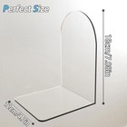 Clear Acrylic Book Ends For Shelves Organization