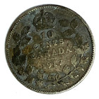 1917 Canada 10c Ten Cents Silver Coin Dime