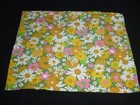 Vtg 40s 50s Cotton Feedsack Fabric Unopened Flower Power Lazy Daisy