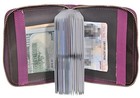 Womens Credit Card Holder Wallet Zip Leather Card Case Rfid Blocking