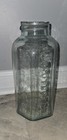Antique Protector Glass Fruit Jar Aqua Half Gallon Hexagon Mason Jar Stamped 5