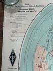 Vintage 1976 American Radio Relay League  arrl  Amateur Radio Map Of The World