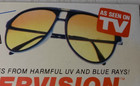 Ambervision Uv   Blue Ray Sunglasses Tele Brands As Seen On Tv    New Sealed   