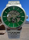 Luxury Tissot Skeleton Green Dial Men s Automatic Refurbished Working Wristwatch