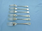 A Vintage Sterling Silver Set Of Six O e Three Prong Dessert Forks  London 1939 