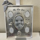 Baby Essentials Unisex  My First Year Photo Frame In Silver-tone 9 x11 