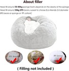 Microsuede 7ft Foam Giant Bean Bag Memory Living Room Chair Lazy Sofa Soft Cover